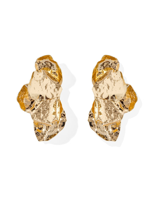 Eden Statement Earrings - Gold - LINNY CO WholesaleMetals