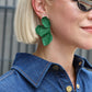 Eden Statement Earrings - Green - LINNY CO Wholesale