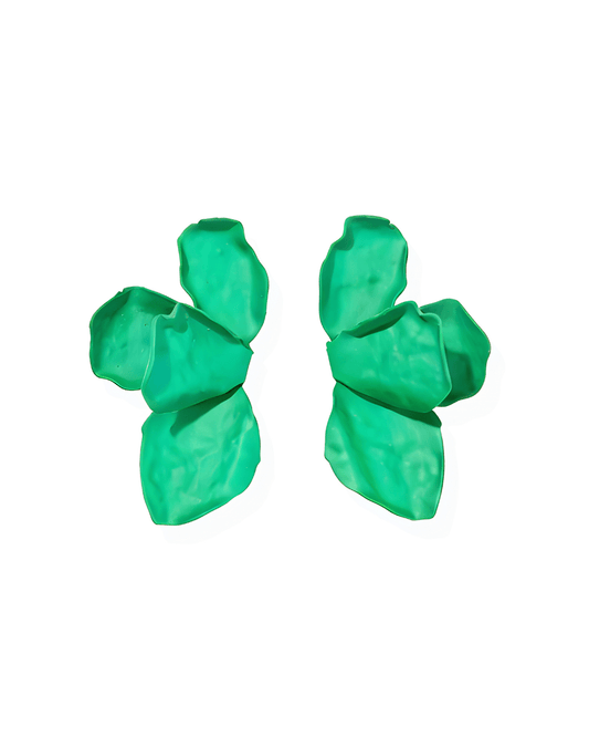 Eden Statement Earrings - Green - LINNY CO Wholesale
