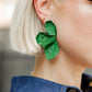 Eden Statement Earrings - Green - LINNY CO Wholesale