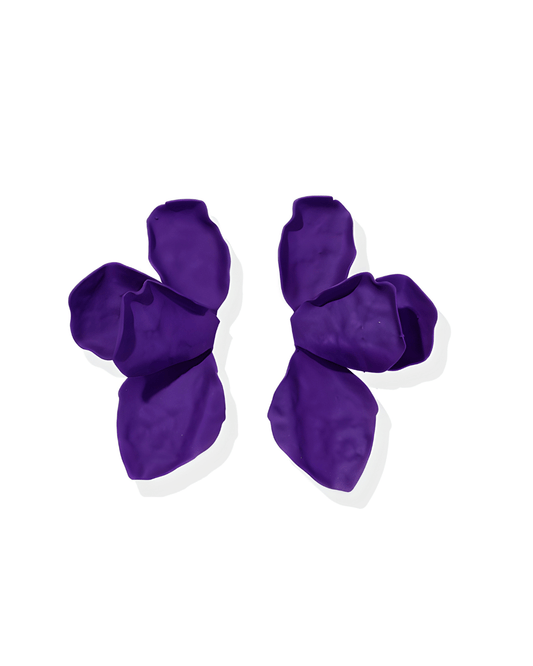 Eden Statement Earrings - Purple - LINNY CO Wholesale