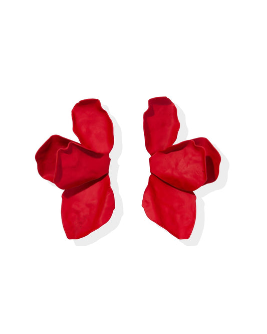 Eden Statement Earrings - Red - LINNY CO Wholesale