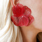Erica Statement Earrings - Crimson - LINNY CO WholesaleMetal