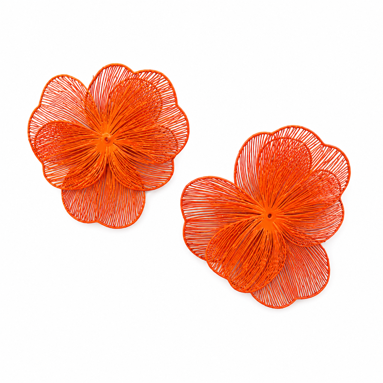 Erica Statement Earrings - Orange - LINNY CO WholesaleMetal