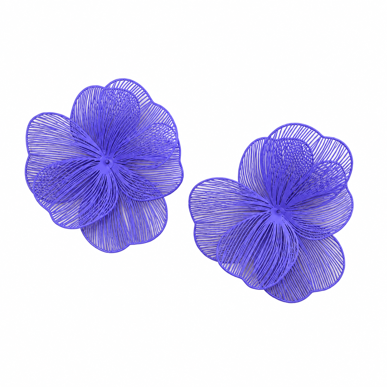 Erica Statement Earrings - Purple - LINNY CO WholesaleMetal