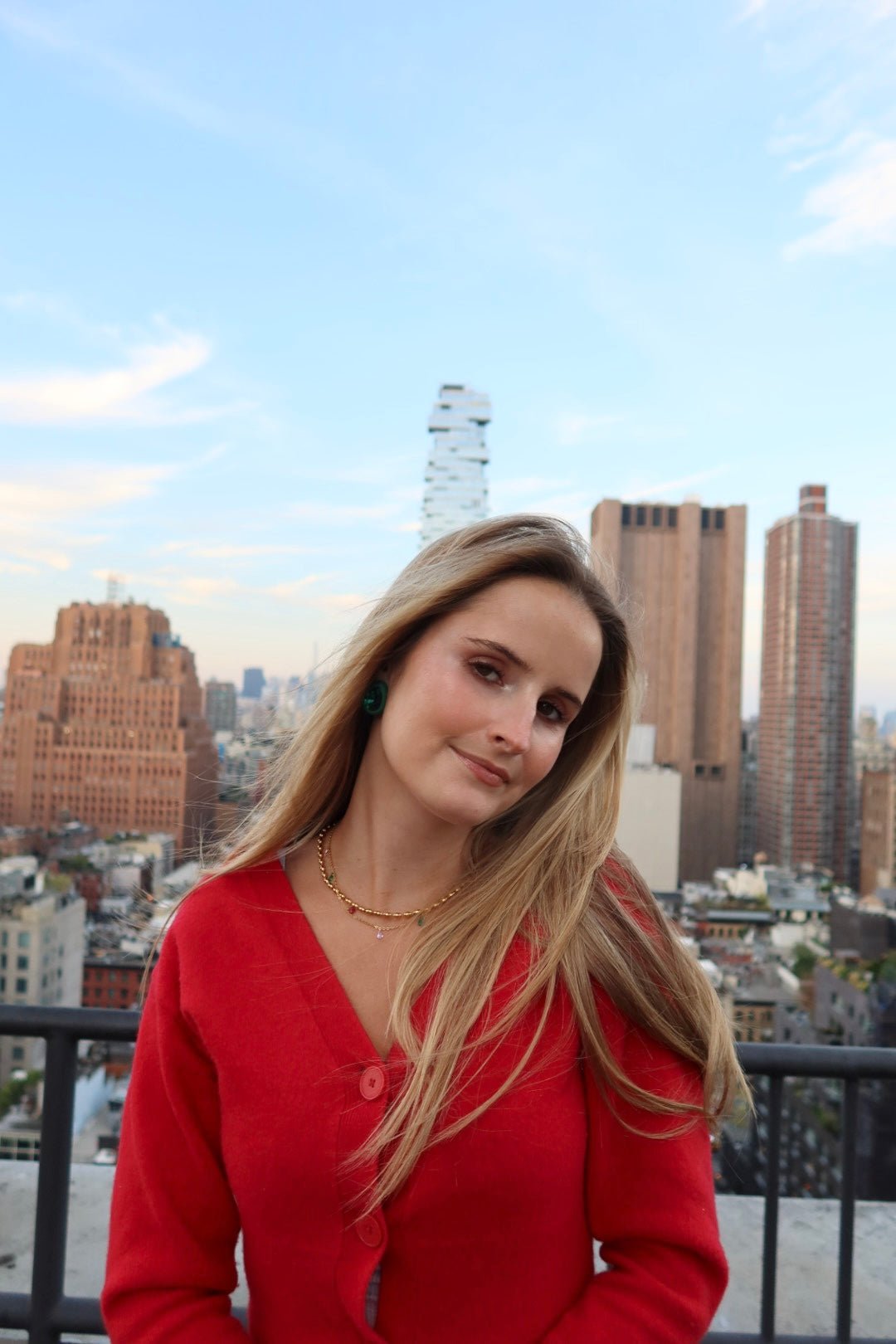 Eva Statement Earring - Green Pear - LINNY CO Wholesale