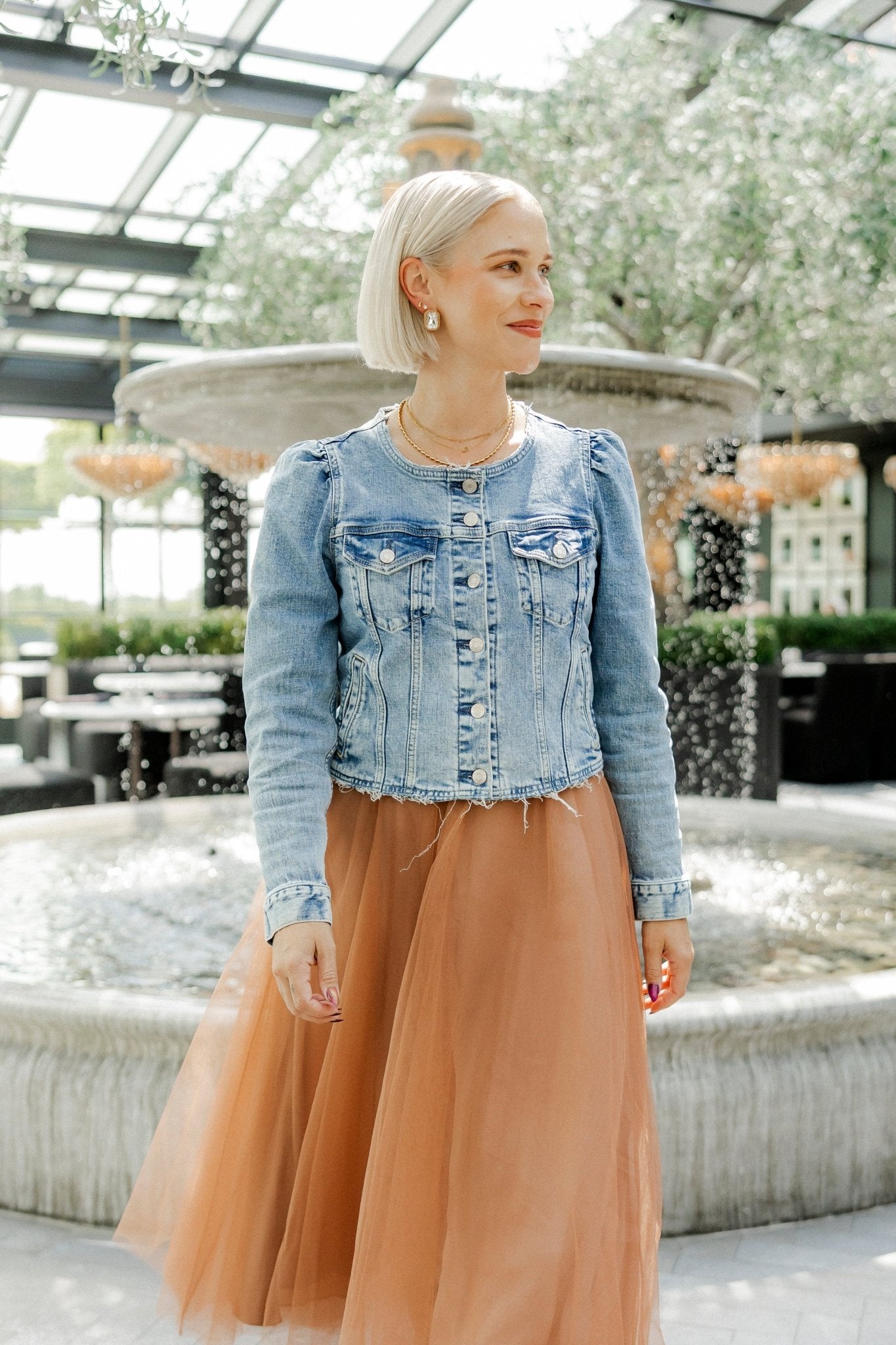 Eva Statement Earrings - Brown - LINNY CO Wholesale