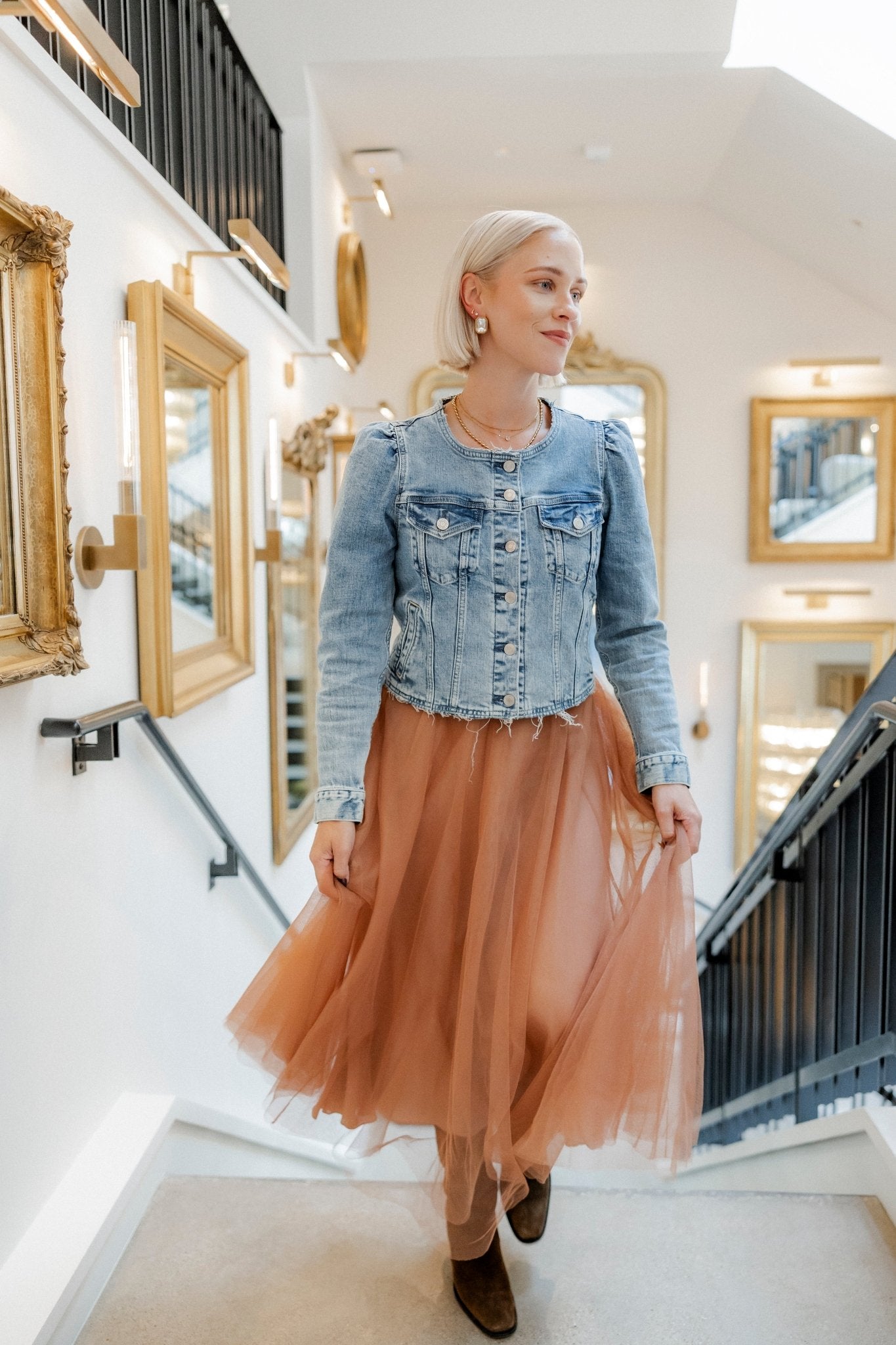 Eva Statement Earrings - Brown - LINNY CO Wholesale