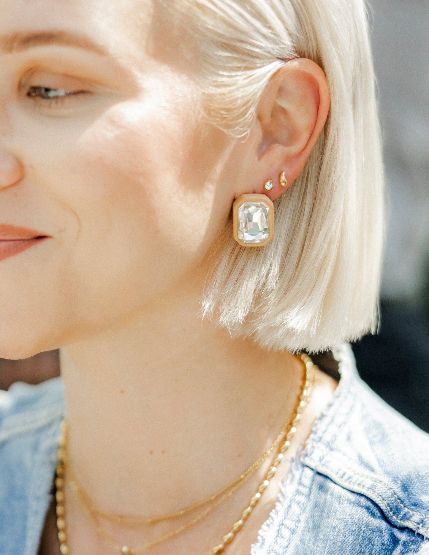 Eva Statement Earrings - Brown - LINNY CO Wholesale