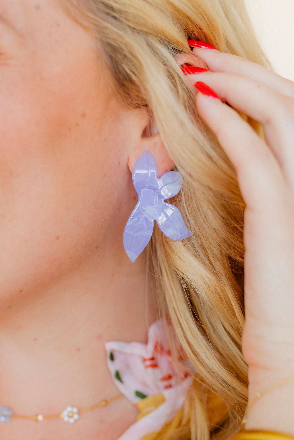 Fern Statement Earrings - Lavender Haze - LINNY CO WholesaleAcetate