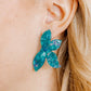 Fern Statement Earrings - Mystic Lagoon - LINNY CO WholesaleAcetate