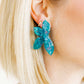 Fern Statement Earrings - Mystic Lagoon - LINNY CO WholesaleAcetate