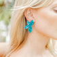 Fern Statement Earrings - Mystic Lagoon - LINNY CO WholesaleAcetate