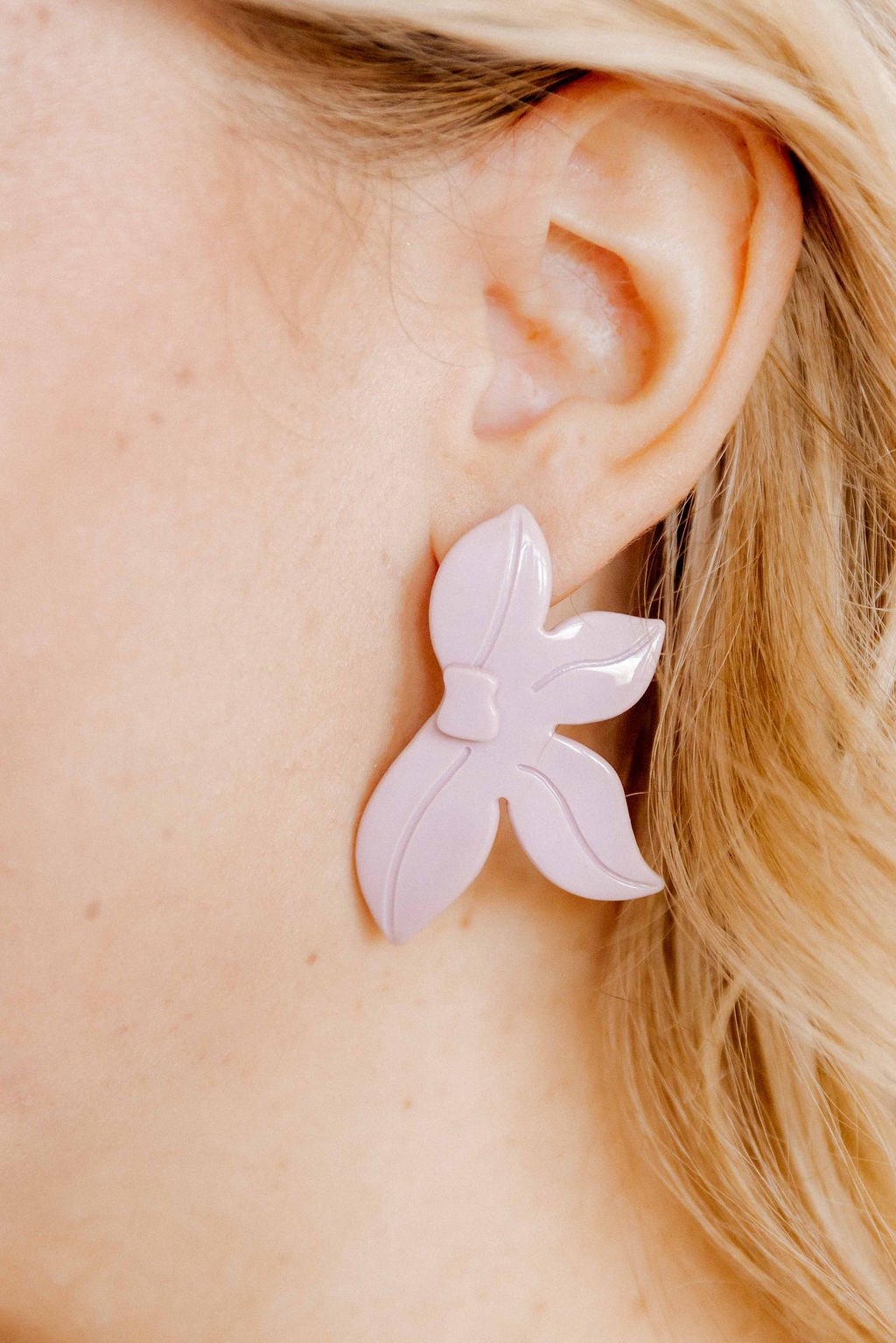 Fern Statement Earrings - Vintage Rose - LINNY CO WholesaleAcetate