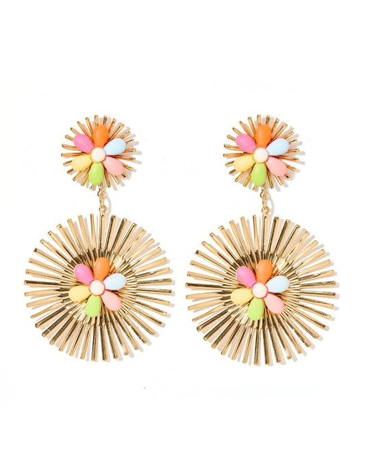 Fiona Statement Earrings - Multi - LINNY CO WholesaleMetals