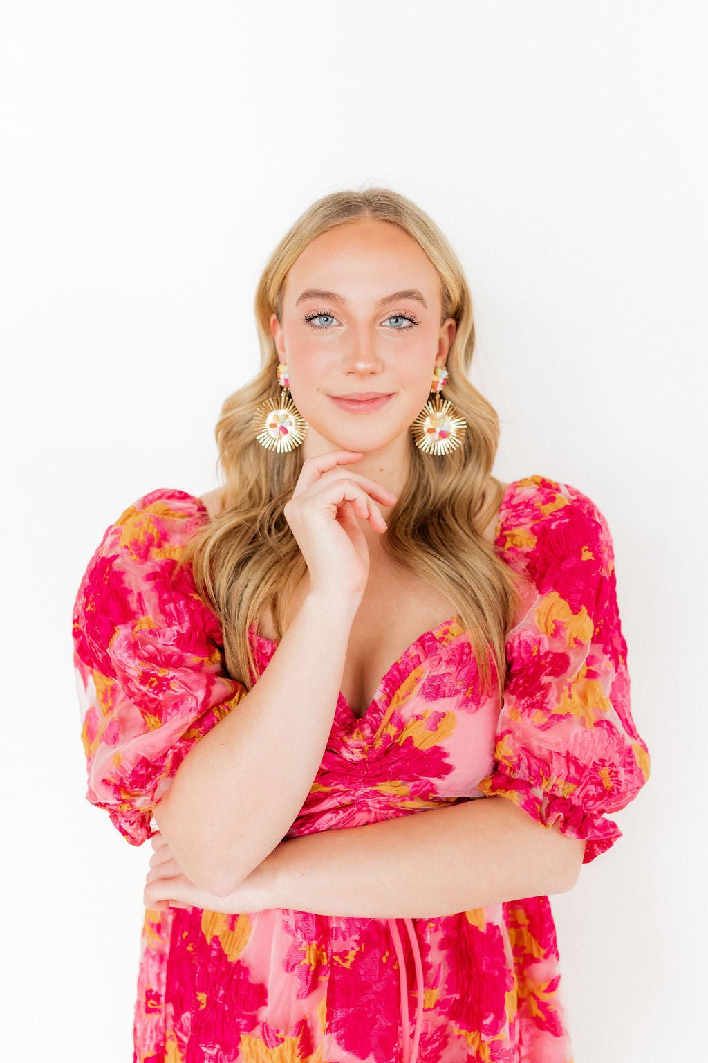Fiona Statement Earrings - Multi - LINNY CO WholesaleMetals