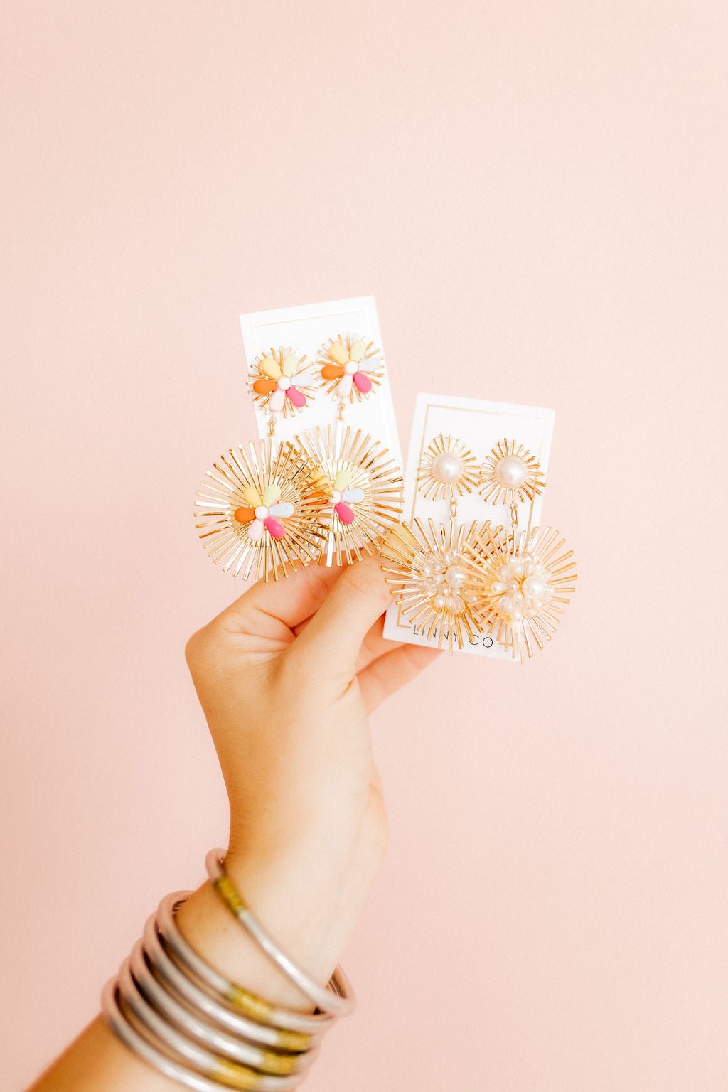 Fiona Statement Earrings - Multi - LINNY CO WholesaleMetals