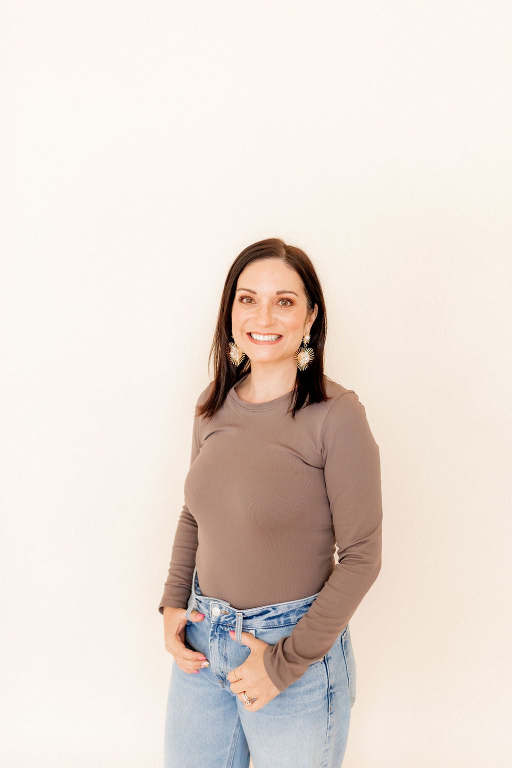 Fiona Statement Earrings - Pearl - LINNY CO WholesaleMetals