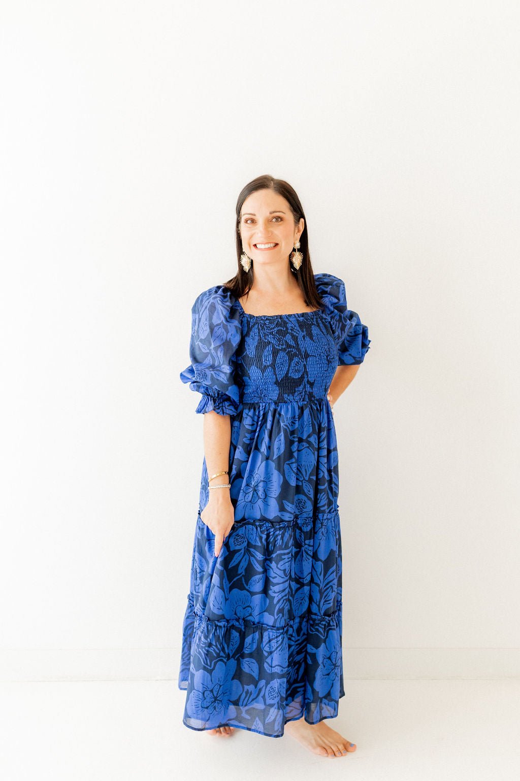 Fiona Statement Earrings - Pearl - LINNY CO WholesaleMetals