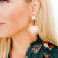 Fiona Statement Earrings - Pearl - LINNY CO WholesaleMetals