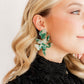 Flora Statement Earrings - Alpine Green - LINNY CO WholesaleAcetate