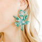 Flora Statement Earrings - Alpine Green - LINNY CO WholesaleAcetate