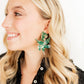 Flora Statement Earrings - Alpine Green - LINNY CO WholesaleAcetate