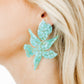 Flora Statement Earrings - Aquamarine - LINNY CO WholesaleAcetate