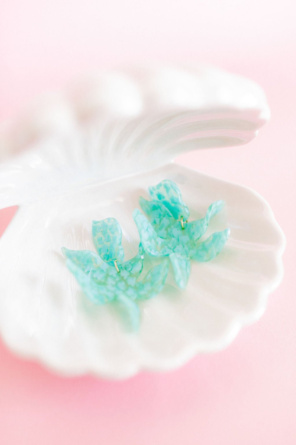 Flora Statement Earrings - Aquamarine - LINNY CO WholesaleAcetate