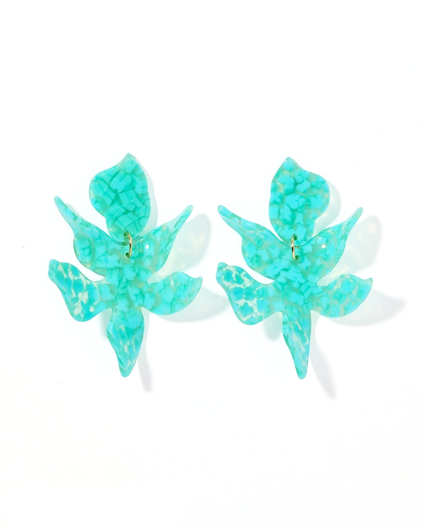 Flora Statement Earrings - Aquamarine - LINNY CO WholesaleAcetate