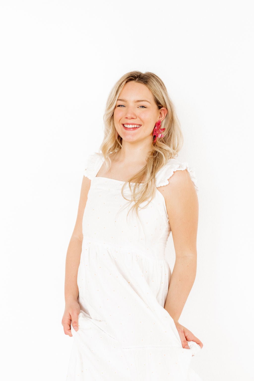 Flora Statement Earrings - Azalea Pink - LINNY CO WholesaleAcetate