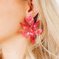 Flora Statement Earrings - Azalea Pink - LINNY CO WholesaleAcetate