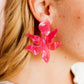 Flora Statement Earrings - Azalea Pink - LINNY CO WholesaleAcetate