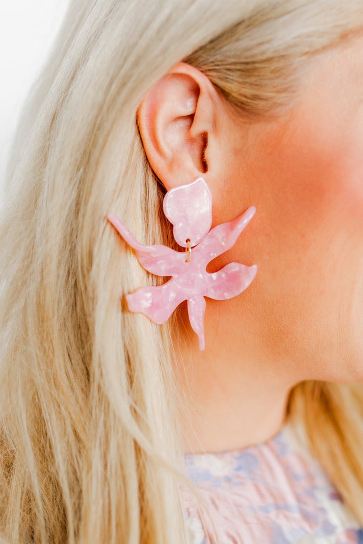 Flora Statement Earrings - Ballet Slipper - LINNY CO WholesaleAcetate