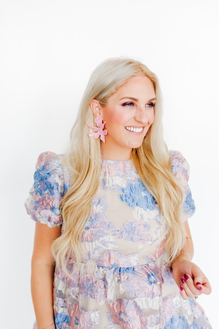Flora Statement Earrings - Ballet Slipper - LINNY CO WholesaleAcetate