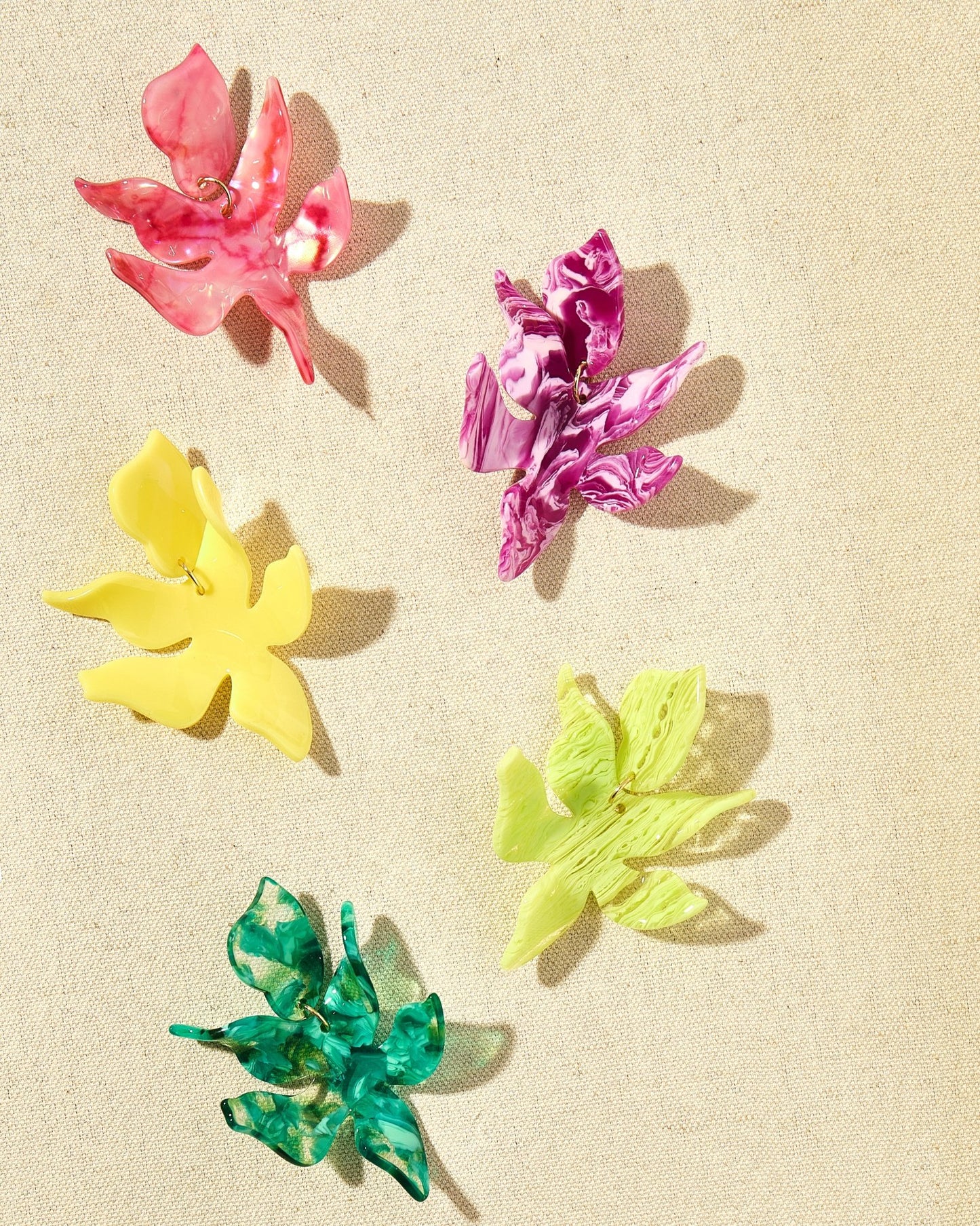 Flora Statement Earrings - Butter Yellow - LINNY CO WholesaleAcetate