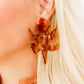 Flora Statement Earrings - Caramel - LINNY CO Wholesale