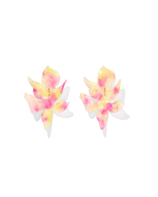 Flora Statement Earrings - Cherry Limeade - LINNY CO WholesaleAcetate