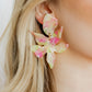 Flora Statement Earrings - Cherry Limeade - LINNY CO WholesaleAcetate