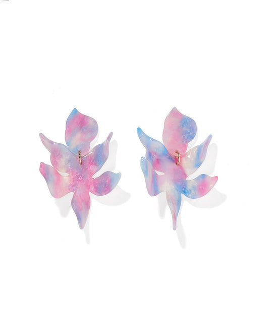 Flora Statement Earrings - Cotton Candy - LINNY CO WholesaleAcetate
