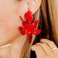 Flora Statement Earrings - Crimson - LINNY CO WholesaleAcetate
