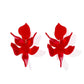 Flora Statement Earrings - Crimson - LINNY CO WholesaleAcetate