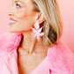 Flora Statement Earrings - Disco Pink - LINNY CO WholesaleAcetate