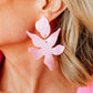Flora Statement Earrings - Disco Pink - LINNY CO WholesaleAcetate