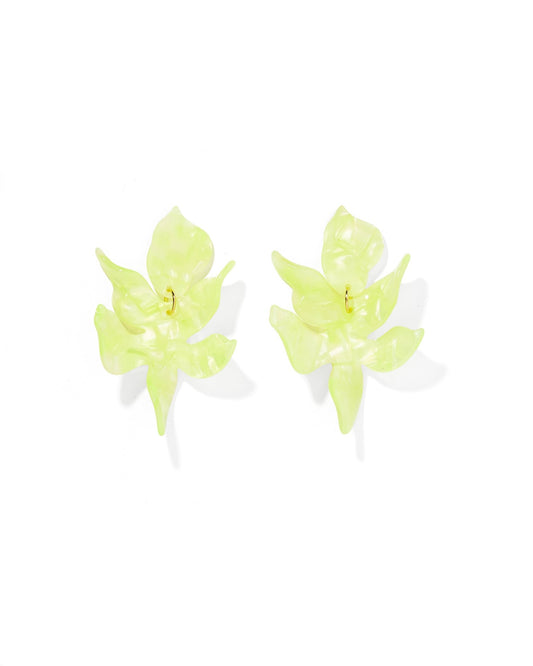 Flora Statement Earrings - Honeydew - LINNY CO WholesaleAcetate
