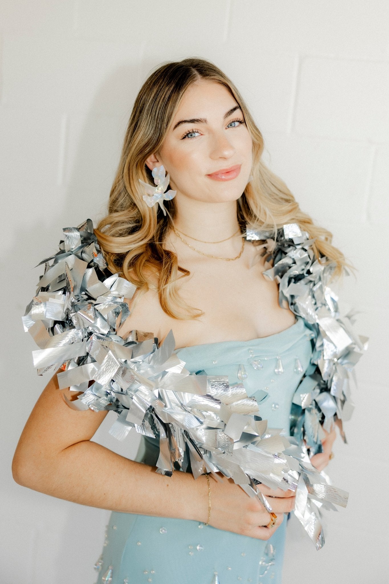 Flora Statement Earrings - Iridescent - LINNY CO WholesaleAcetate
