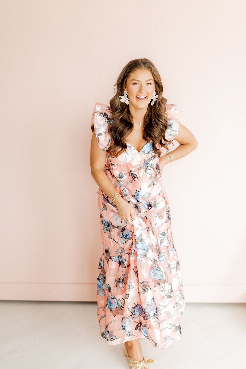 Flora Statement Earrings - Iridescent - LINNY CO WholesaleAcetate