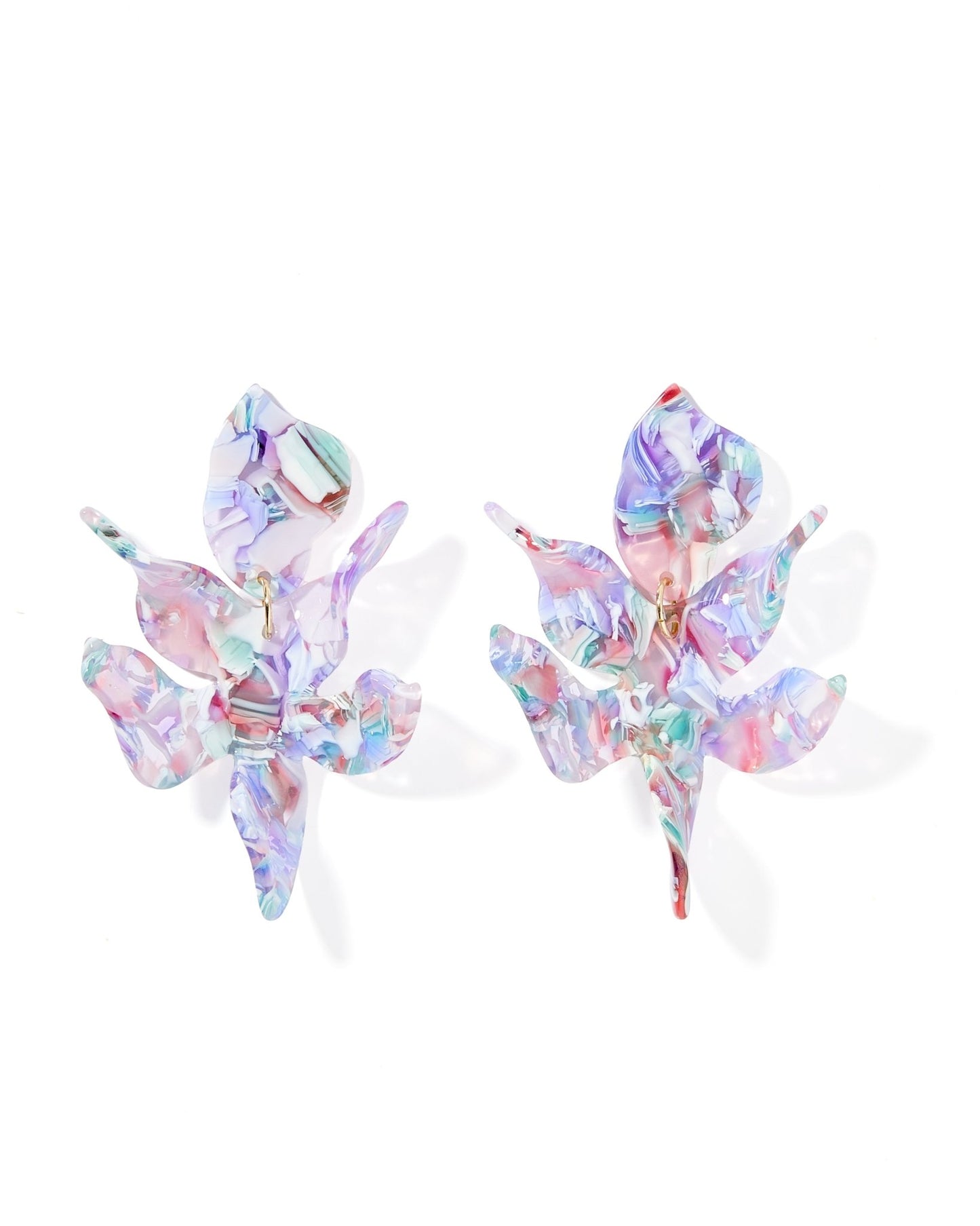 Flora Statement Earrings - Lavender Sea Glass - LINNY CO WholesaleAcetate