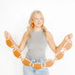 Flora Statement Earrings - Metallic Orange - LINNY CO WholesaleAcetate