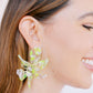 Flora Statement Earrings - Neon Yellow Clouds - LINNY CO WholesaleAcetate